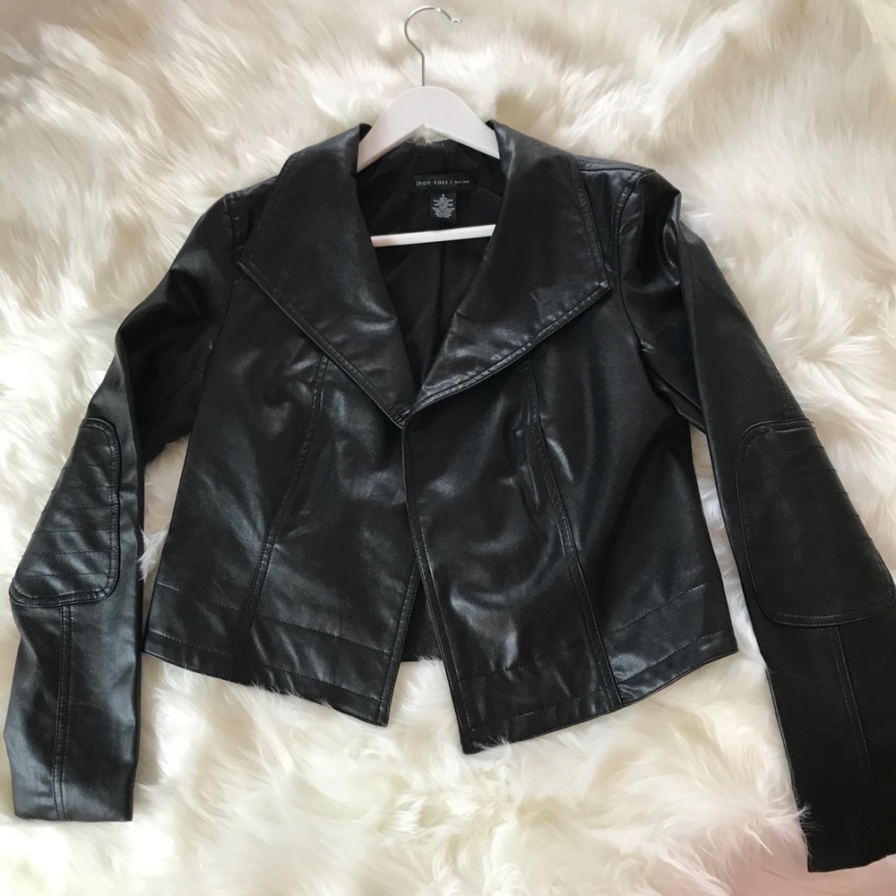 Faux Leather Blazer